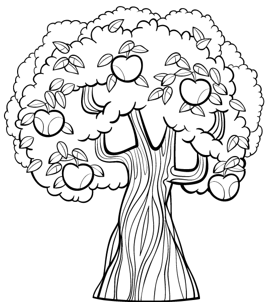 Tree Coloring Page