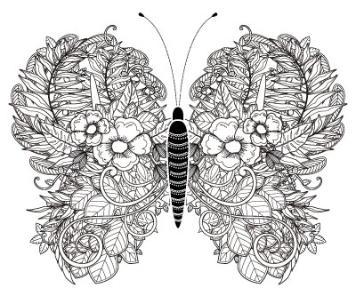 Butterfly Adult Coloring Pages